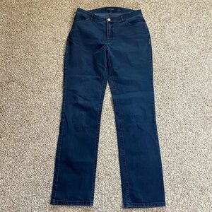 Lafayette 148 Thompson Jeans, Size 6, Straight Leg, Dark Wash, Business Casual